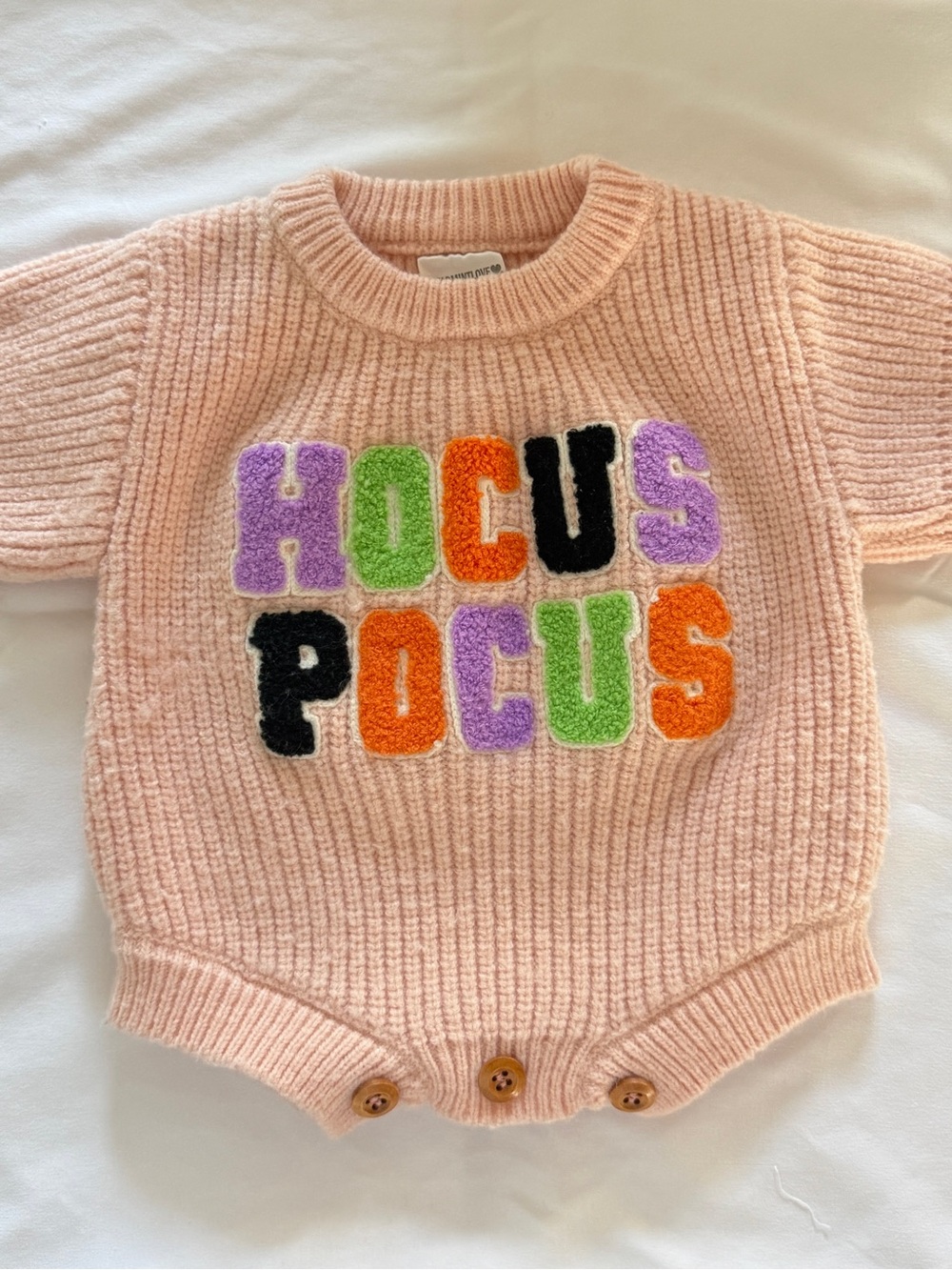 Hocus Pocus 100% Wool Sweater Romper | 0–6M